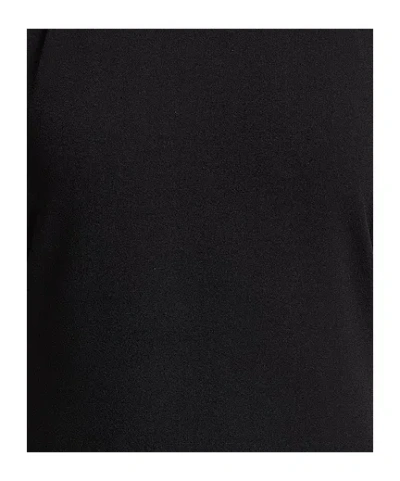 Max Mara Solid Turtleneck Sleeveless Top In Black
