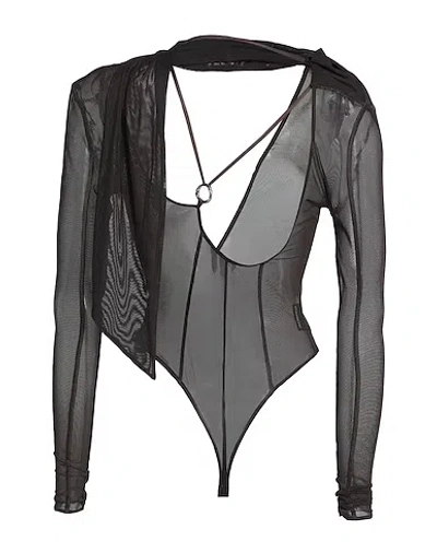 Jacquemus Bodysuits In Gray