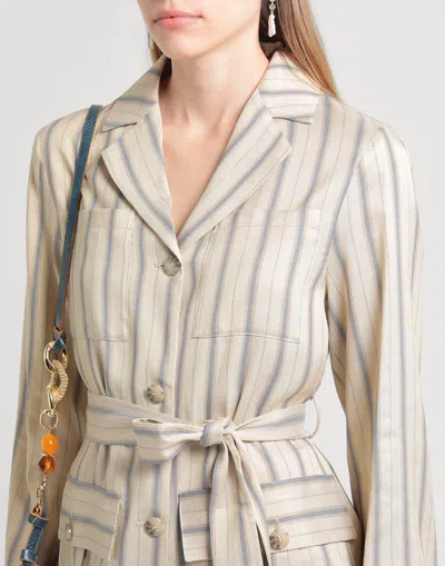 Maxco. Striped Jacket In Neutral
