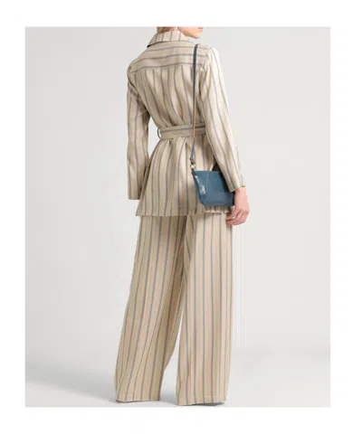 Maxco. Striped Jacket In Neutral