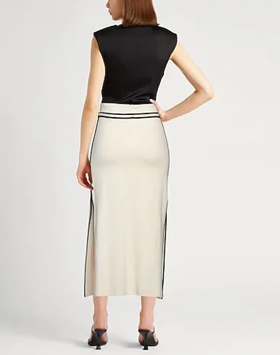 Max Mara Solid Knit Pencil Skirt In White