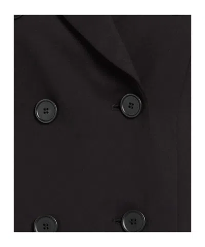 Sportmax Double-breasted Jacket Featuring Button Detailing In Black
