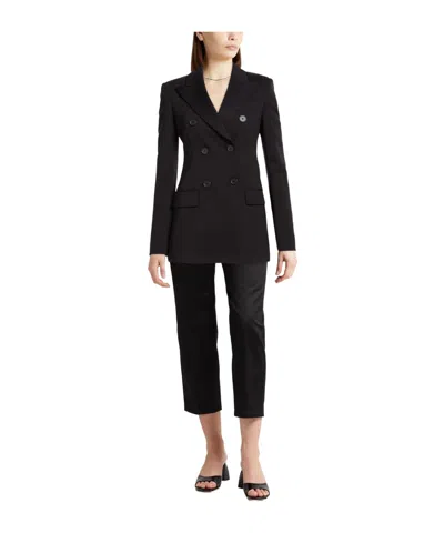 Sportmax Double-breasted Jacket Featuring Button Detailing In Black