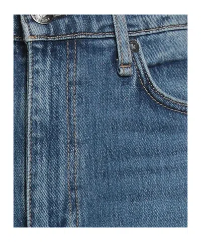 Rag & Bone High-waisted Medium Bootcut Jeans In Blue