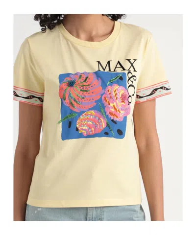 Maxco. Logo Crew Neck T-shirt In Multi