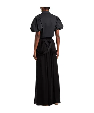 Max Mara Solid Color Flared Skirt In Black