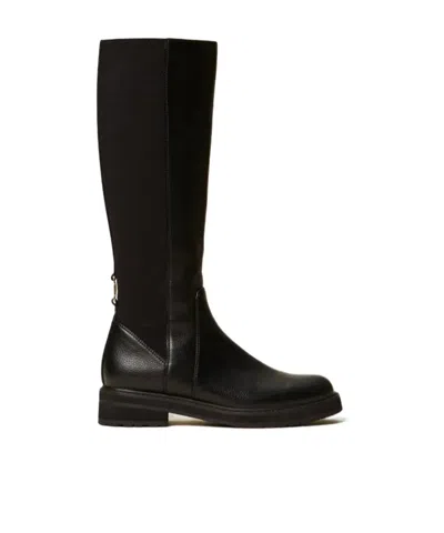 Twinset High Boots With Elastic In Black