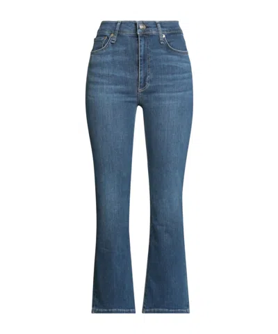 Rag & Bone High-waisted Medium Bootcut Jeans In Blue