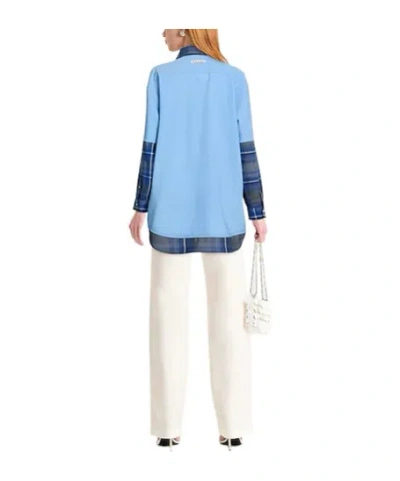 Marni Oversized Check Shirt In Blue