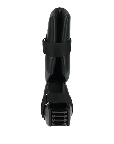 Rick Owens Stylish And Simple Platform Leather Boots In Black