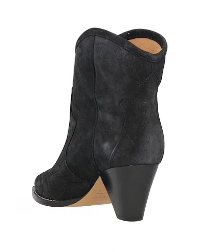 Isabel Marant Minimal Denim Ankle Boots In Black