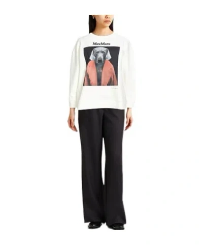 Max Mara Plain Colour Sweatshirts In White