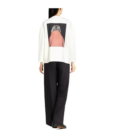 Max Mara Plain Colour Sweatshirts In White