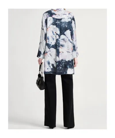Maxco. Long Sleeve Stand Collar Top In Multi