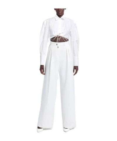 Jacquemus Solid Colour Shirts Blouses In White