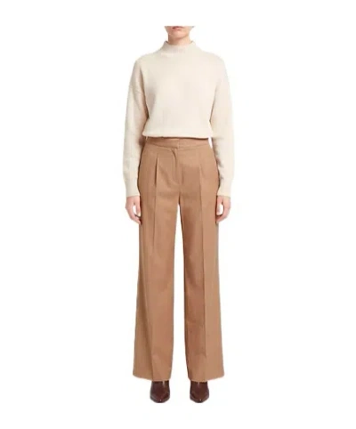Max Mara Solid Flared Trousers In Brown