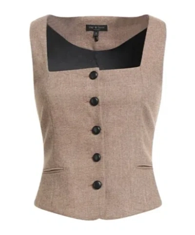 Rag & Bone Checked Suit In Nude
