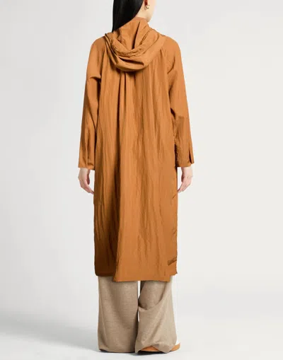Maxco. Solid Color Hooded Coat In Brown