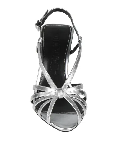 Maxco. One-strap High-heel Sandals In Silver