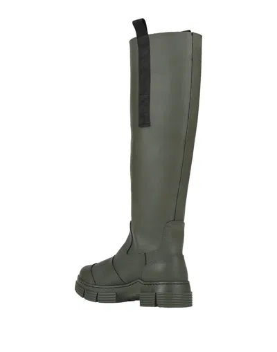 Ganni Solid Color Rain Boots In Green