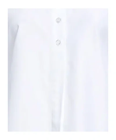 Sportmax Solid Colour Shirts  Blouses In White