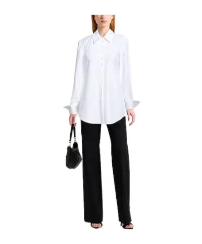 Sportmax Solid Colour Shirts  Blouses In White