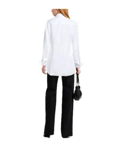 Sportmax Solid Colour Shirts  Blouses In White