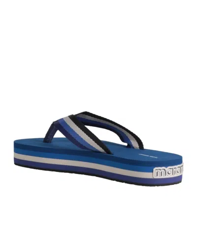 Isabel Marant Multicolor Flip Flops In Blue