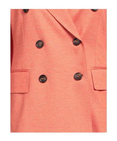 Max Mara Double-breasted Blazer In Pink