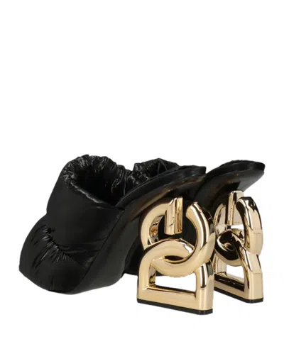Dolce & Gabbana Dg Interlocking Quilted Leather Sandals In Black