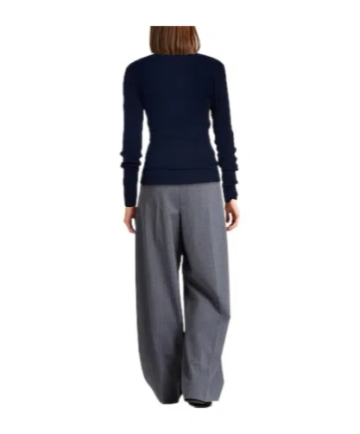 Max Mara Solid Knit Sweater In Black