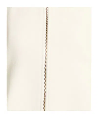 Max Mara Solid Color Cashmere Shawl Jacket In White