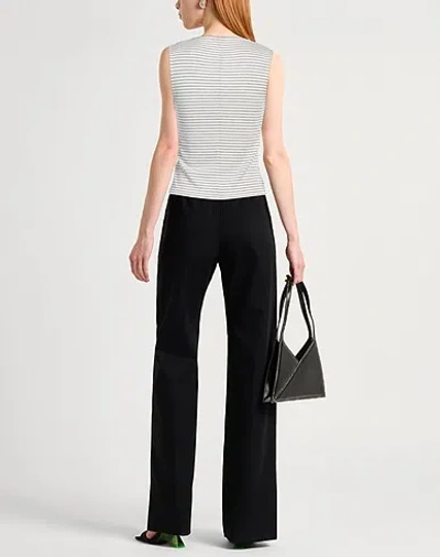 Rag & Bone Striped Knitted Sleeveless Top In White