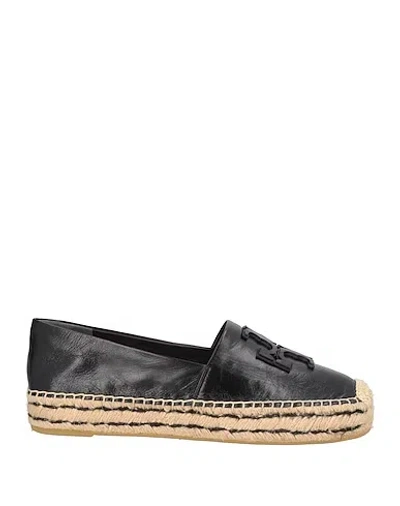 Tory Burch Multi Strap Platform Espadrilles With Cut-out Design In Black