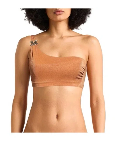 Max Mara One-shoulder Bikini In Orange