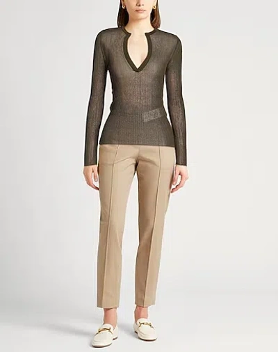 Max Mara Solid Lightweight Knit Sweater In Gray