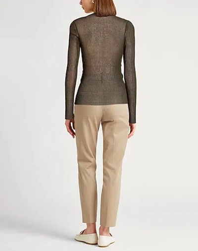 Max Mara Solid Lightweight Knit Sweater In Gray