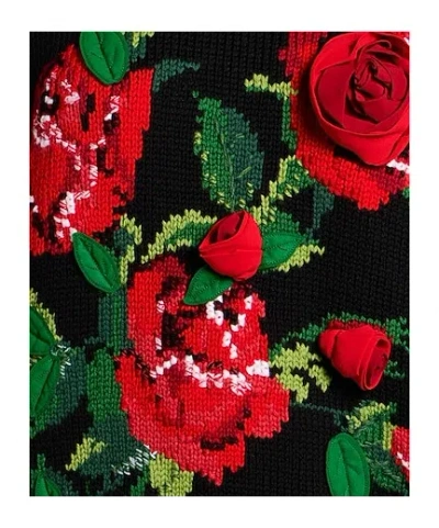 Dolce & Gabbana Patterned Sweater In Black