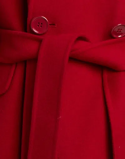 Max Mara Double Breasted Pea Coat In Red