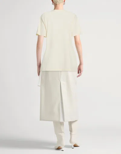 Maison Margiela Woman T-shirt Ivory Size M Cotton In Neutral
