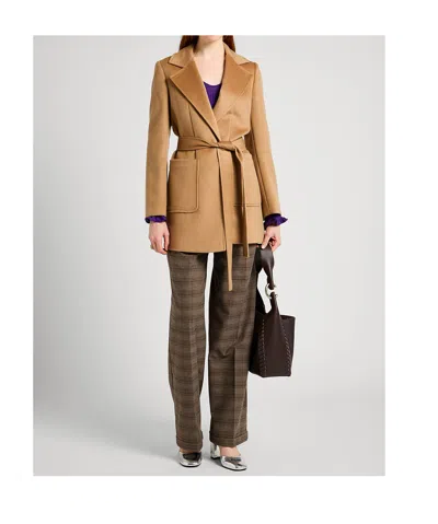 Maxco. Collared Coat In Nude