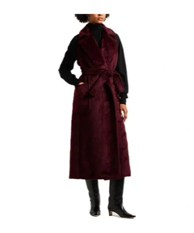 Max Mara Sleeveless Wool Coat In Brown