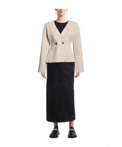 Rag & Bone Solid Color Stretch Cardigan In Neutral