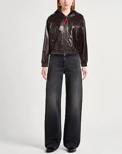 Maxco. Minimalist Leather Jacket In Black