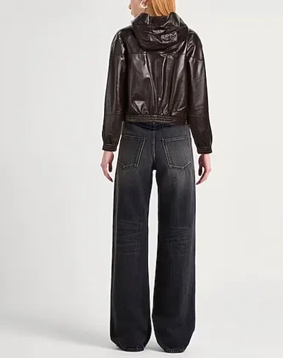 Maxco. Minimalist Leather Jacket In Black