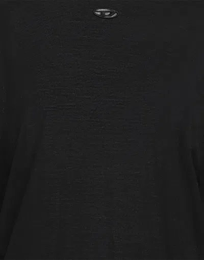 Diesel Solid Color Polo Necks In Black