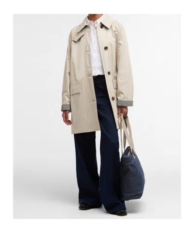 Barbour Front Button Jacket In Neutral