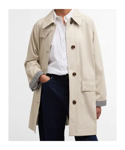 Barbour Front Button Jacket In Neutral