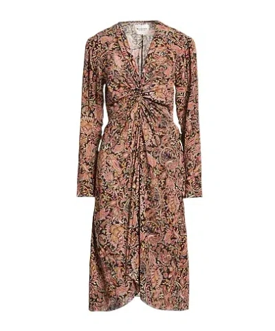 Isabel Marant Étoile Patterned Flared Skirt In Brown