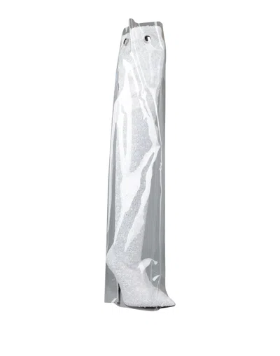 Dolce & Gabbana Sequin Embellished Stiletto Boot In Gray